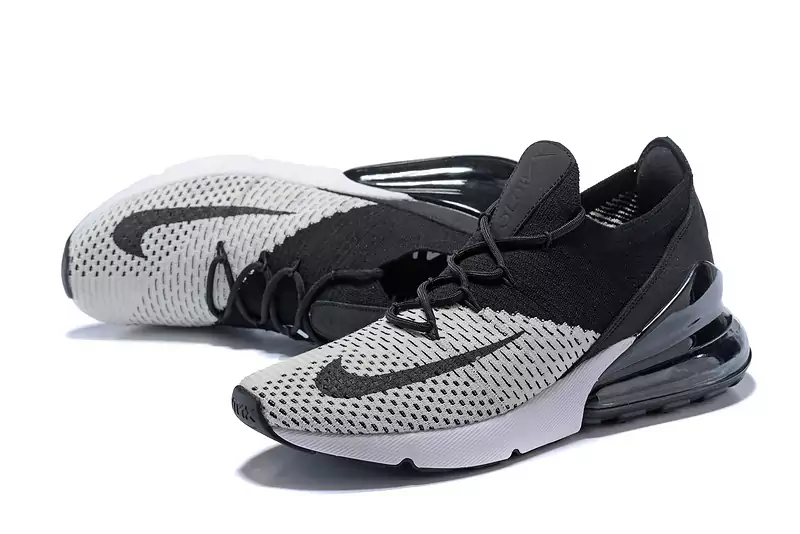 nike air max 270 flyknit trainers gray black knit